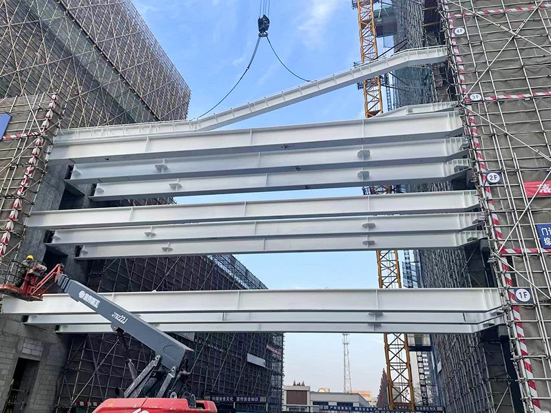 Estructura de acero del corredor de conexión de varios pisos del edificio del hospital Yancheng No. 2
