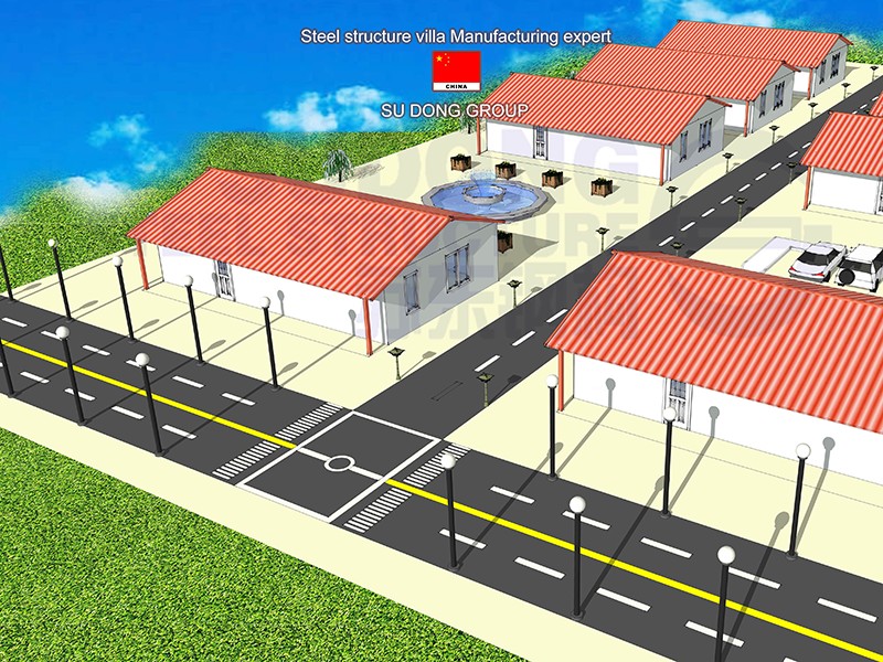 Representaciones de villas con estructura de acero