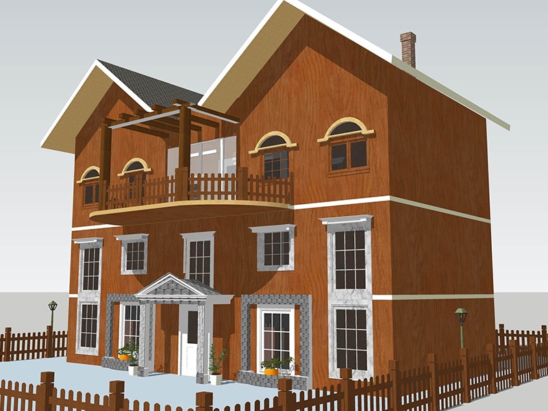 Dibujos de diseño de villas con estructura de acero